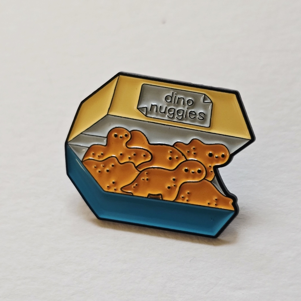 Dino Nuggies Enamel Pin - Yellow and Blue